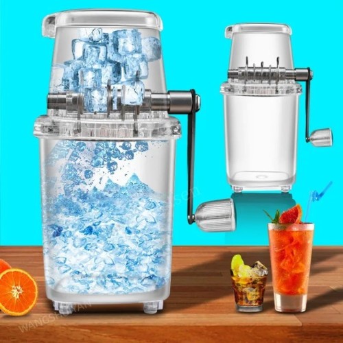 Zyradex Non-Electric Ice Crusher - Durable Stainless Steel Blades, Easy to Operate, Perfect for Home Use, Compact Design, Ideal for Frozen Treats